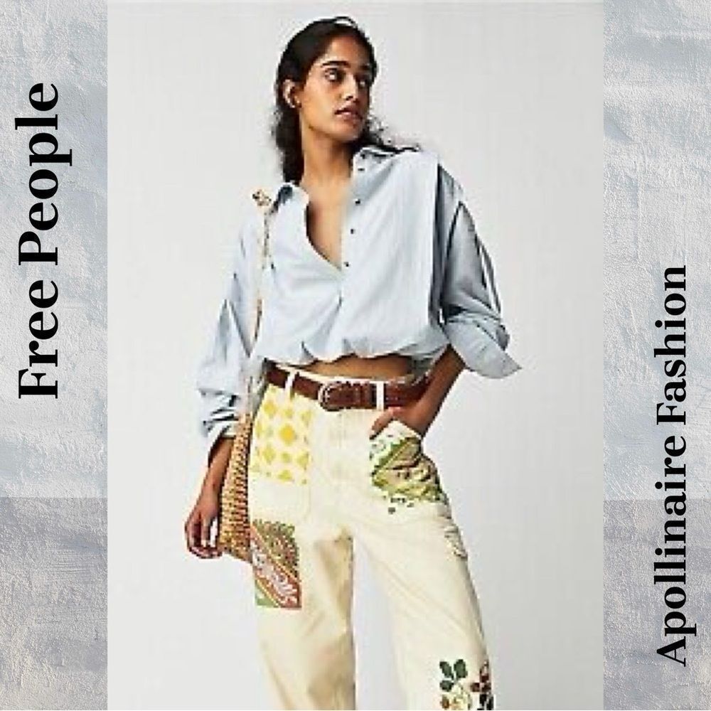 WE THE FREE NEWPORT STRIPPED BUBBLE SHIRT LARGE NEW BLUE WHITE - Picture 3 of 7